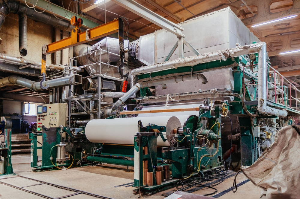 Waste,Paper,Recycling,Plant.,Machine,For,Production,Of,Paper,Rolls.